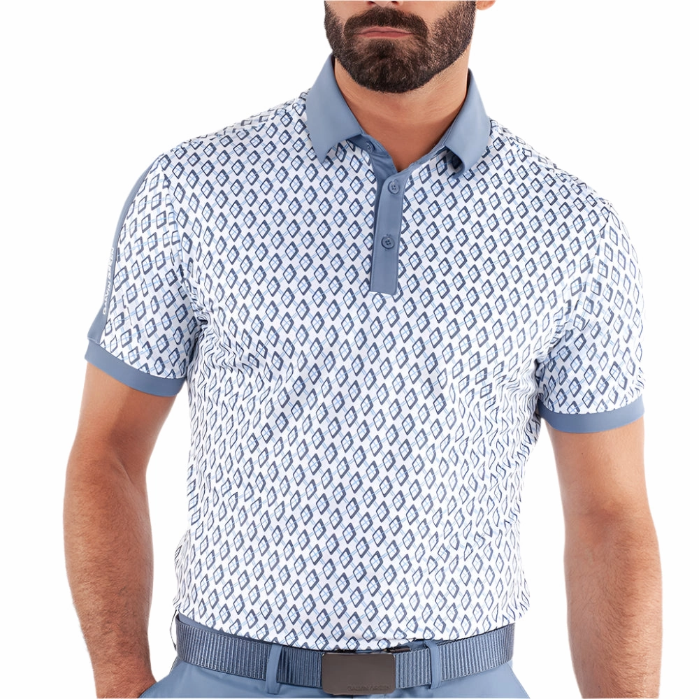 Galvin Green Maxwell Polo Shirt - Moonlight Blue/White Easy Wear Look Daily Outfit