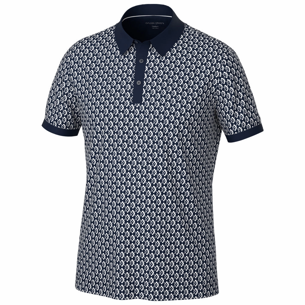 Galvin Green Maxwell Polo Shirt - Navy/Cool Grey QuickDry Material Best Seller