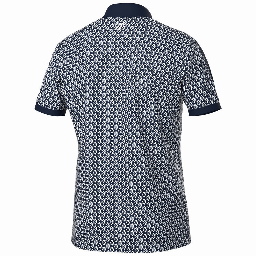 Galvin Green Maxwell Polo Shirt - Navy/Cool Grey UV resistant