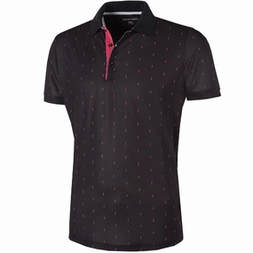 Galvin Green Mayson Ventil8  Polo Shirt - Pink/Black Heathered Fabric Quality Fabric