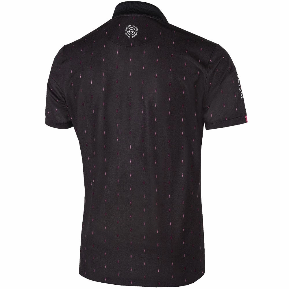 Galvin Green Mayson Ventil8  Polo Shirt - Pink/Black LayeringFriendly