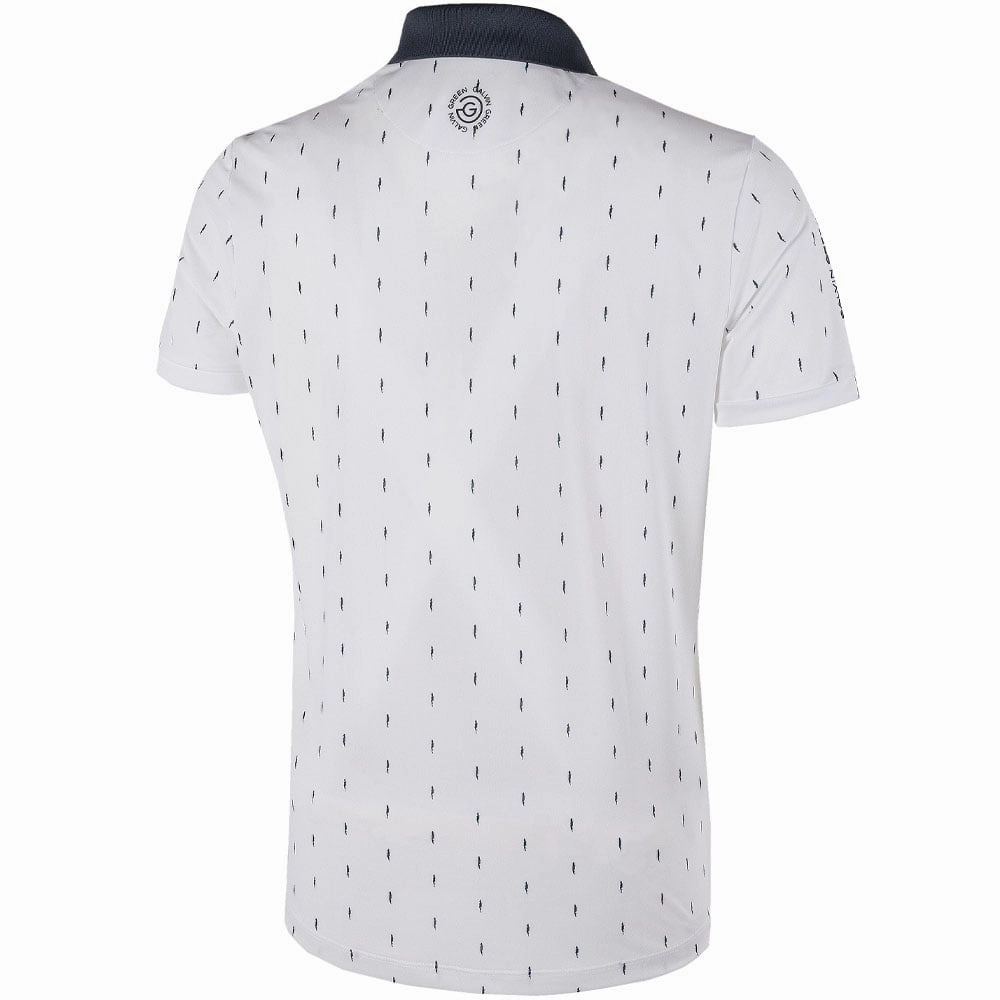 Versatile Wardrobe Piece EasyCareFabric Galvin Green Mayson Ventil8  Polo Shirt - White/Navy