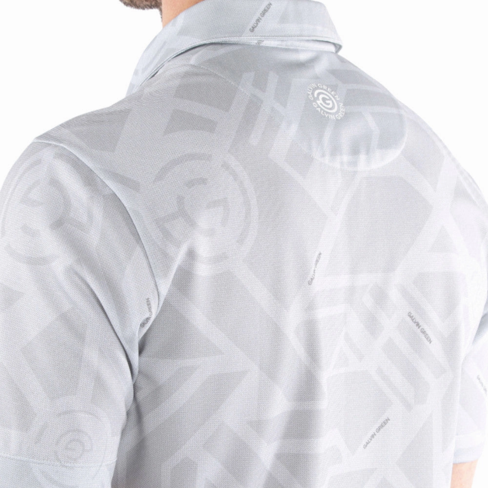 Galvin Green Maze Polo Shirt - Cool Grey Complementary Colors Outdoor Outfit Style