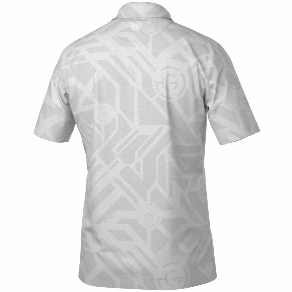 Galvin Green Maze Polo Shirt - Cool Grey Fashionable Piece