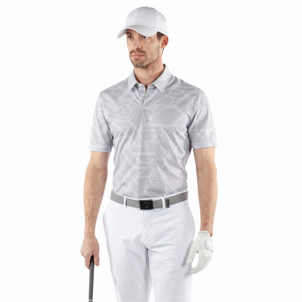 graduation Anti Pilling Finish Galvin Green Maze Polo Shirt - Cool Grey