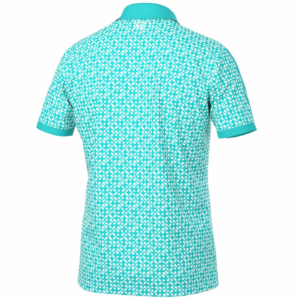 Galvin Green Melvin Polo Shirt - Atlantis Green/White Drip Dry Fabric