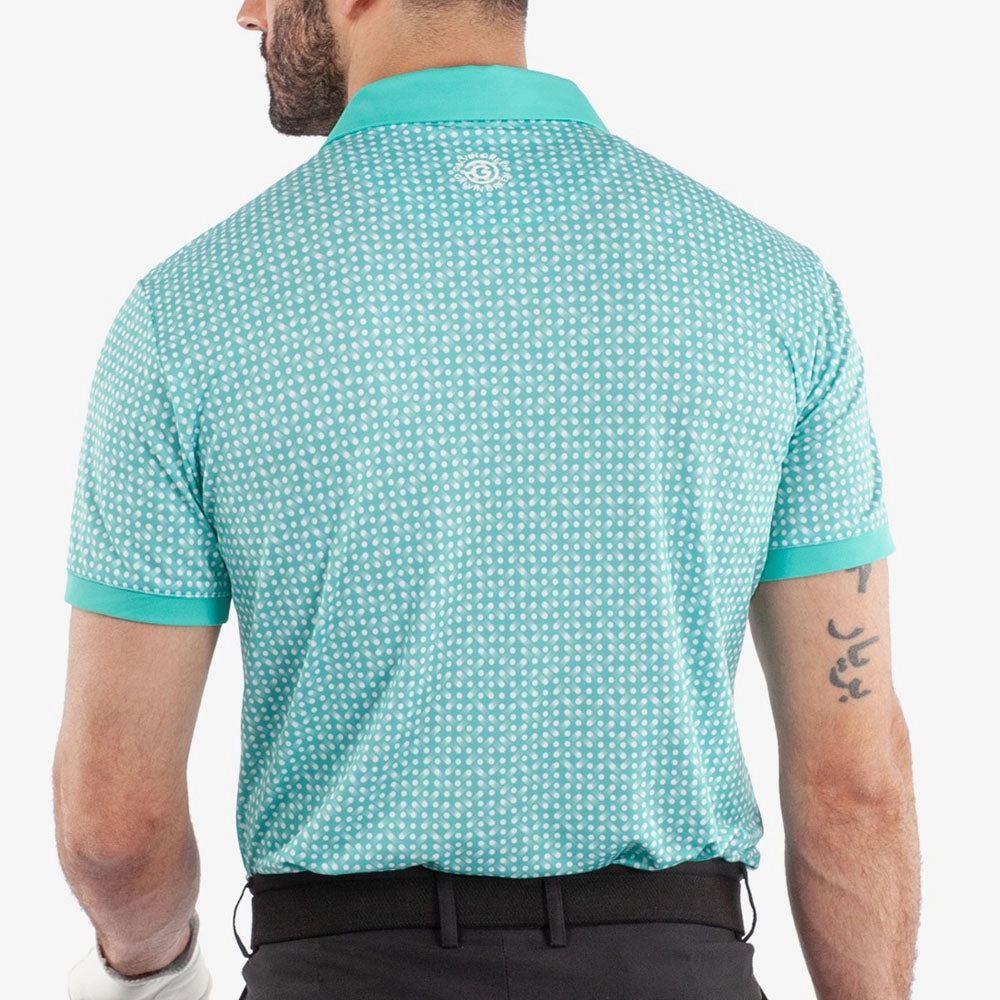 Galvin Green Melvin Polo Shirt - Atlantis Green/White Embroidered Details