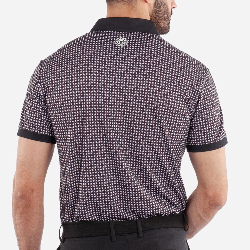 Chill Style Non Irritating Collar Galvin Green Melvin Polo Shirt - Black/White