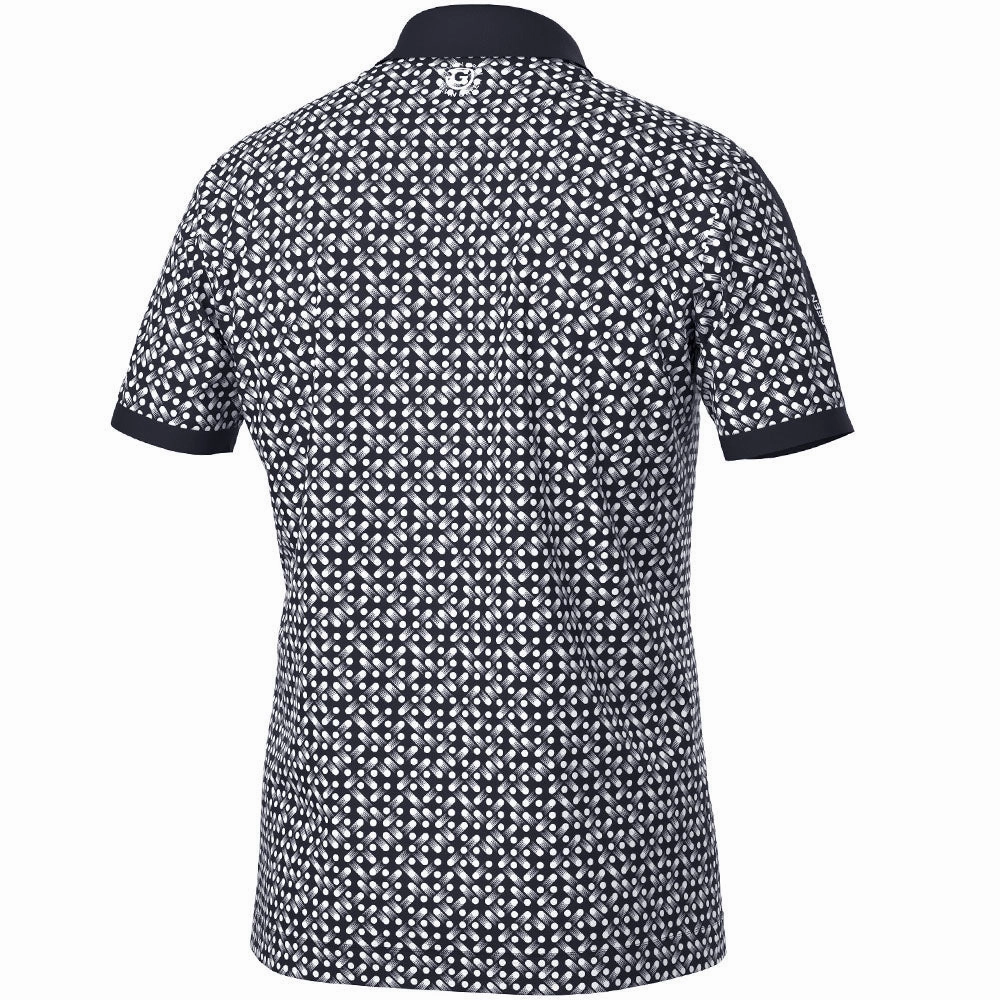 Linen blend Comfy Essentials Wear Galvin Green Melvin Polo Shirt - Black/White