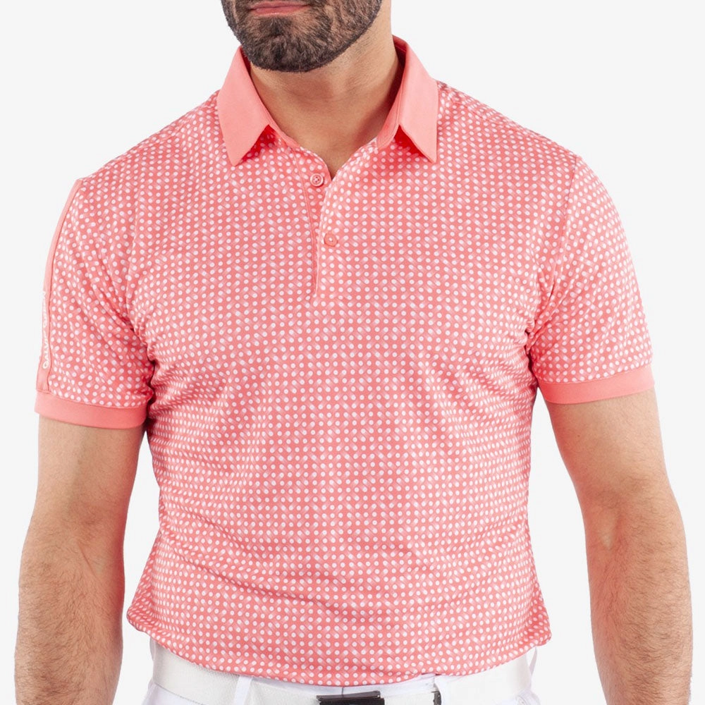 Galvin Green Melvin Polo Shirt - Coral/White Casual Choice Wear