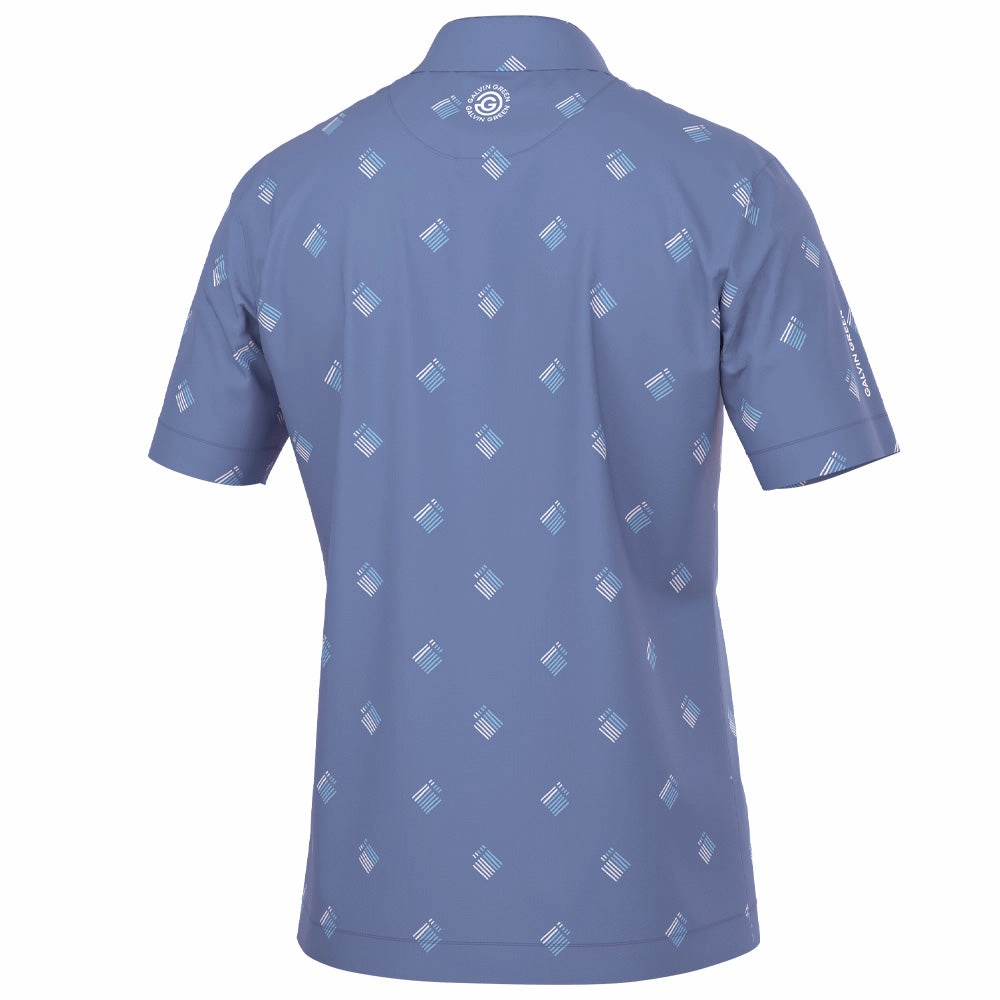 Galvin Green Memo Polo Shirt - Moonlight Blue Soft Brushed Finish Chilly Comfort