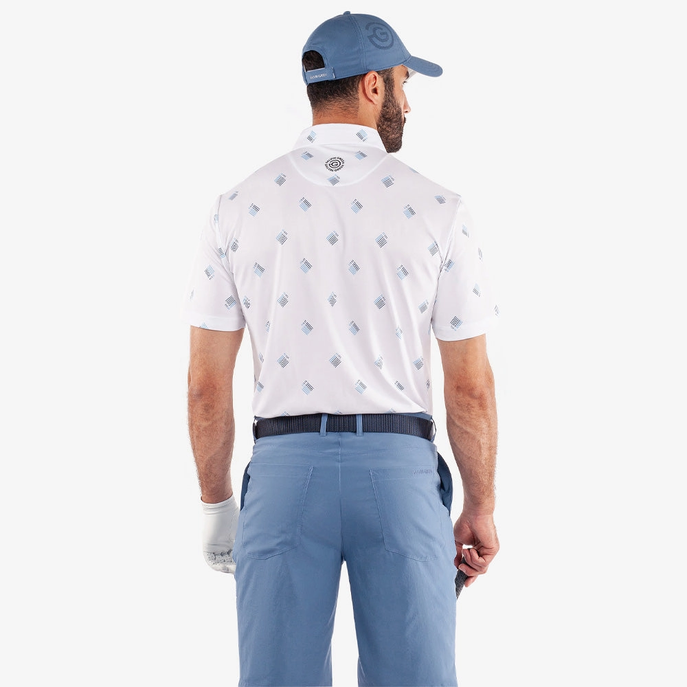Active Outfit Unisex versatility Galvin Green Memo Polo Shirt - White