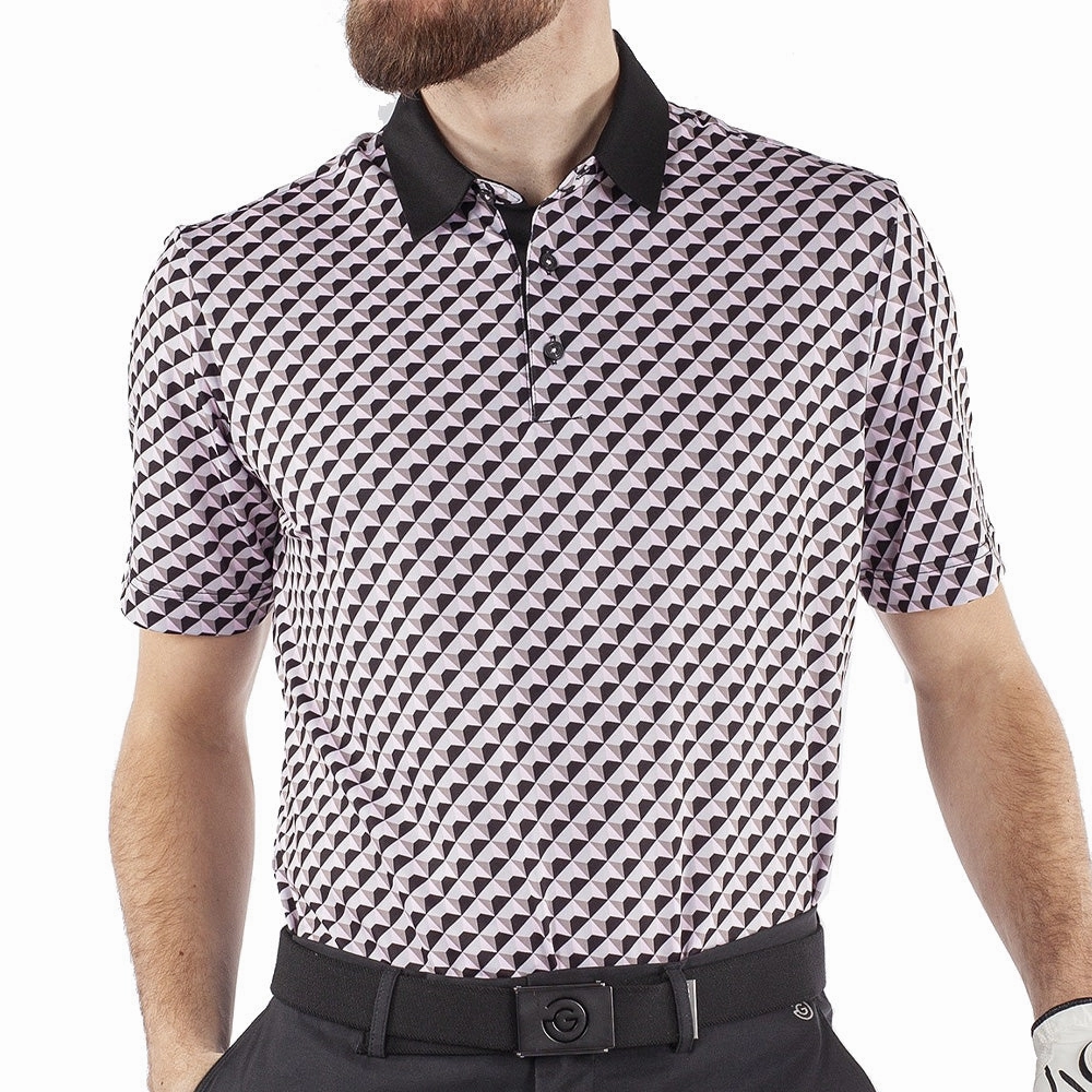 Chill Vibes Galvin Green Mercer Ventil8  Polo Shirt - Pink/Black/White