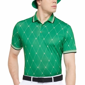 Universal Silhouette Relaxed Vibe Galvin Green Miguel Polo Shirt - Golf Green/White