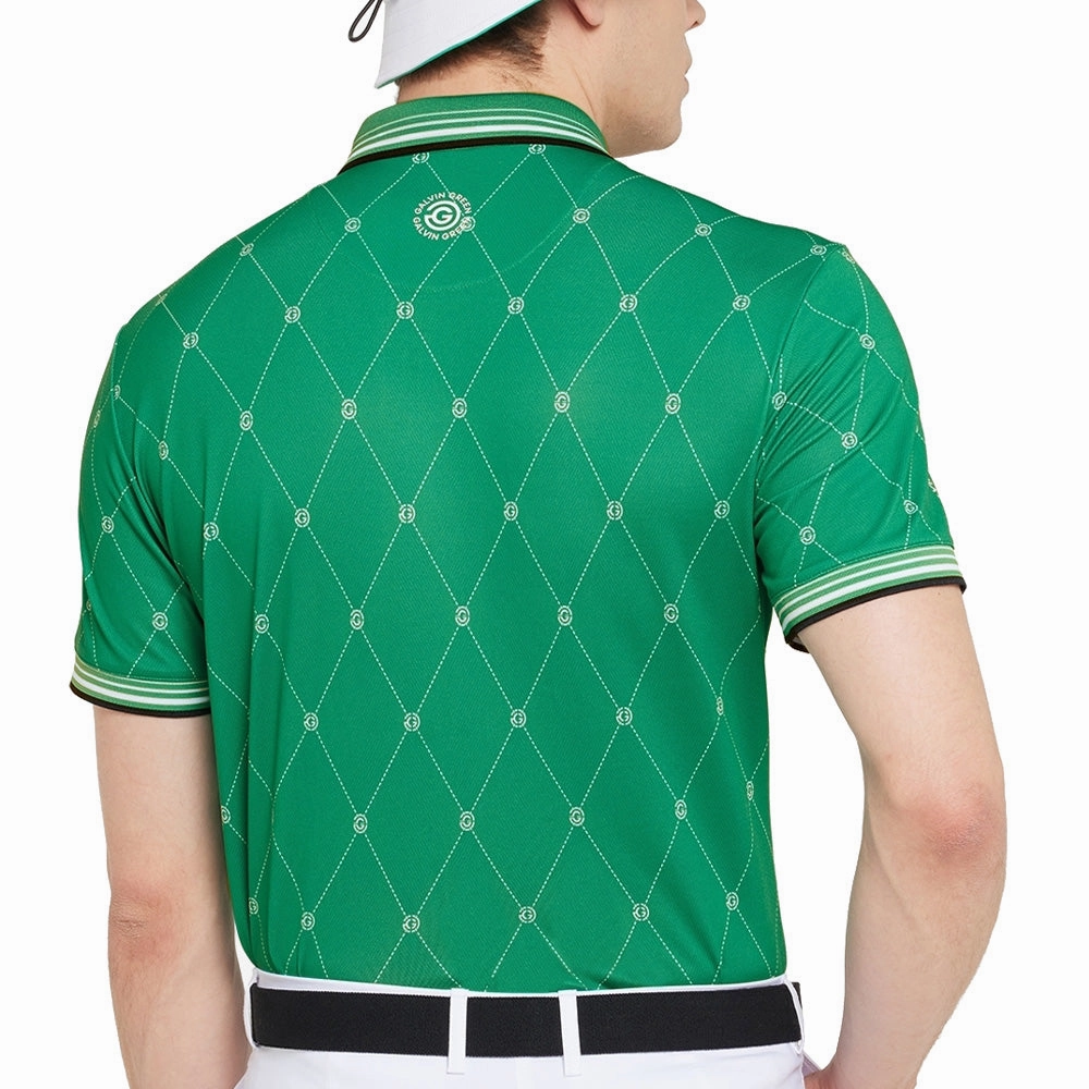 NonIrritating Fabric Galvin Green Miguel Polo Shirt - Golf Green/White