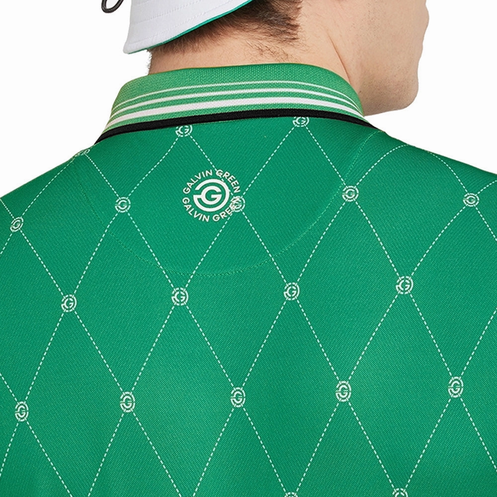 Galvin Green Miguel Polo Shirt - Golf Green/White Soft Touch