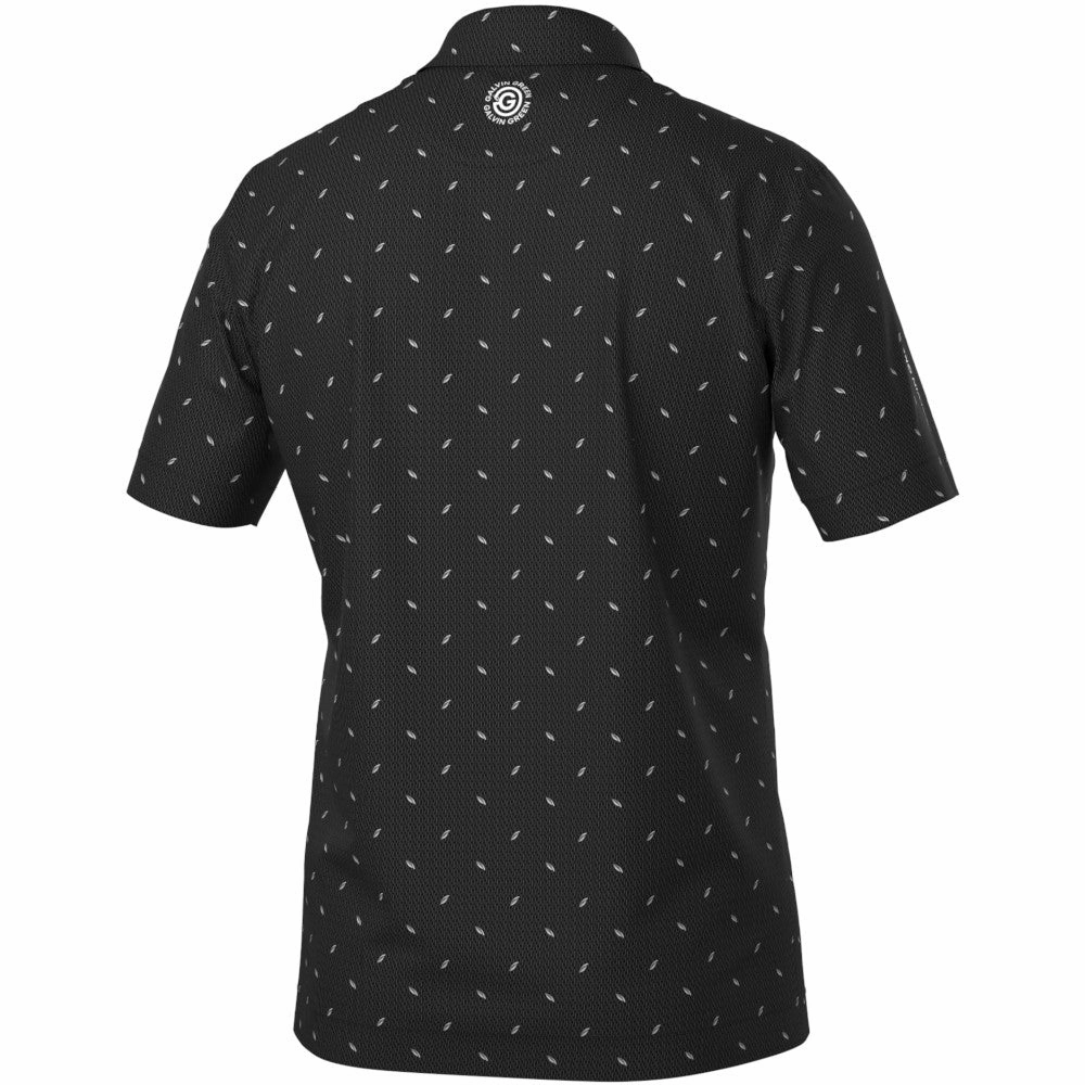 Galvin Green Miklos Polo Shirt - Black Embroidered Details