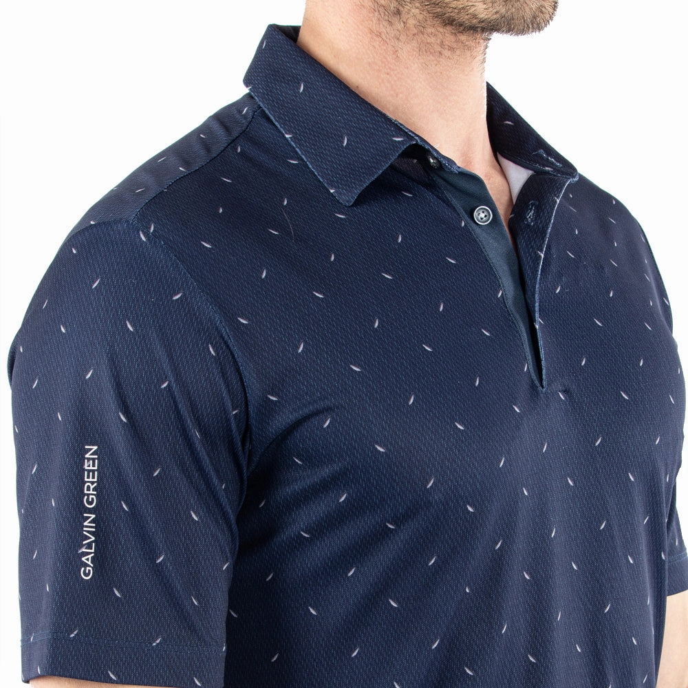 Galvin Green Miklos Polo Shirt - Navy Chilly Layer