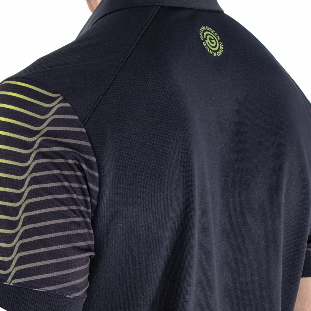 Galvin Green Milion Polo Shirt - Black/Sunny Lime Pre Shrunk Fabric Cozy Look Wear