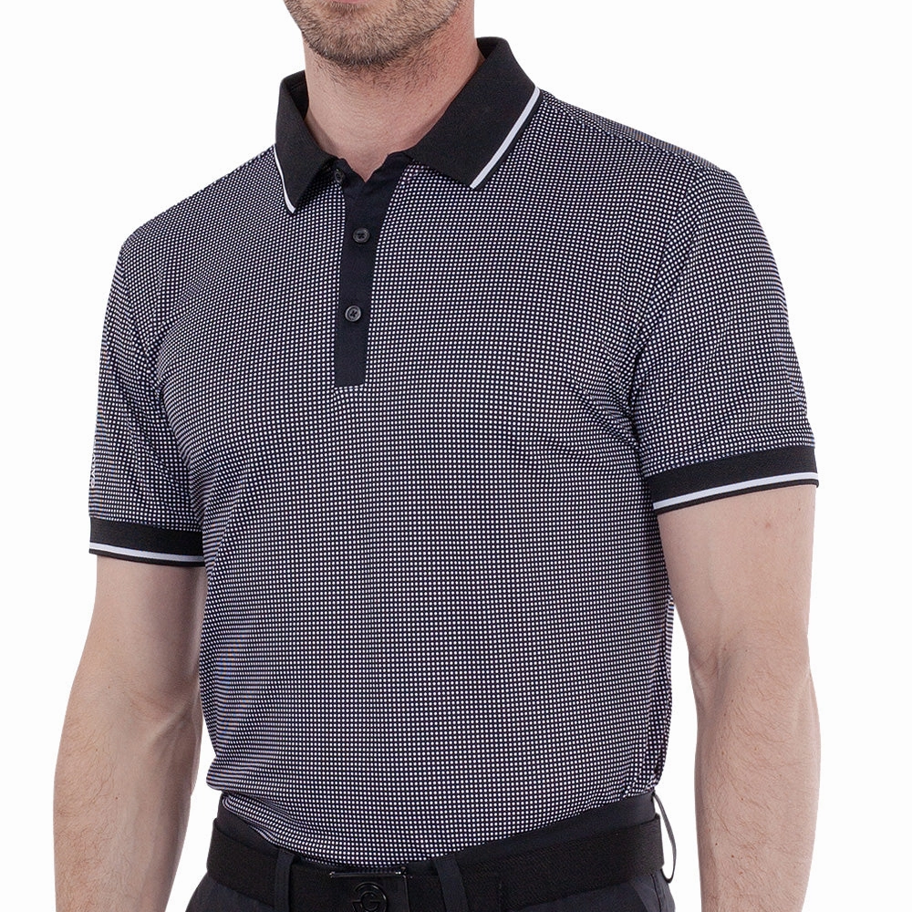 Galvin Green Miller Polo Shirt - Black/White Everyday Casual
