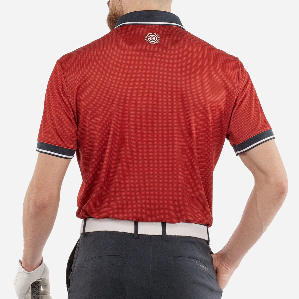 Galvin Green Miller Polo Shirt - Red/Navy Everyday Casual Bold Look