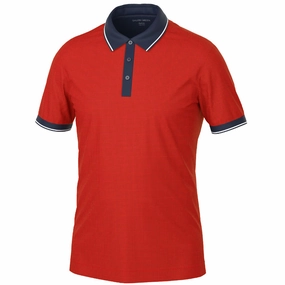 Galvin Green Miller Polo Shirt - Red/Navy Modern Layering