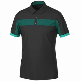 Galvin Green Mills Polo Shirt - Black/Atlantis Green SoftenedNeckline Comfort and style