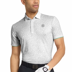 Anti-pilling ReinforcedShoulderPanels Galvin Green Milton Polo Shirt - White/Golf Green