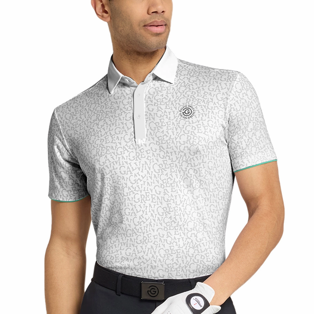 Anti-pilling ReinforcedShoulderPanels Galvin Green Milton Polo Shirt - White/Golf Green