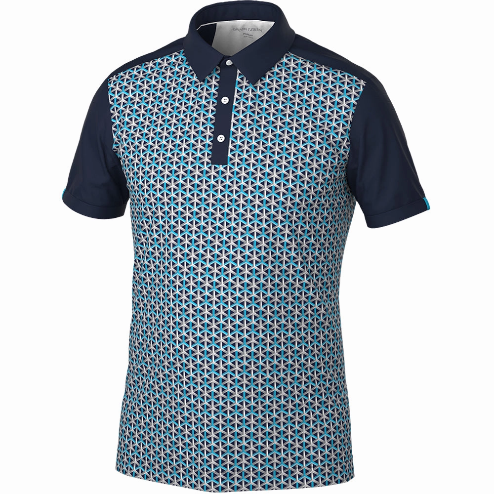 Anti Pilling Finish Soft Design Galvin Green Mio Polo Shirt - Aqua/Navy