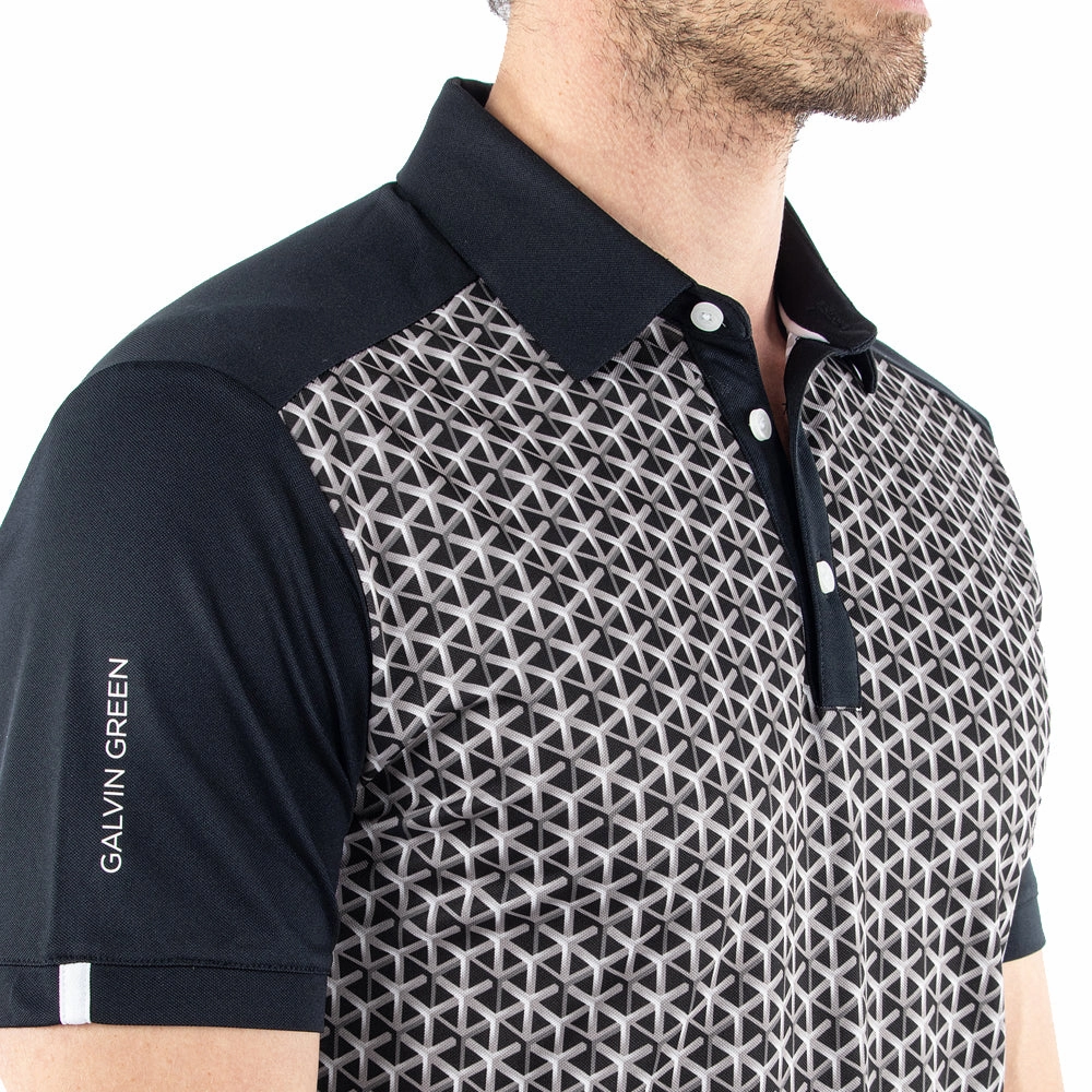 Slim fit clothing Galvin Green Mio Polo Shirt - Sharkskin/Black