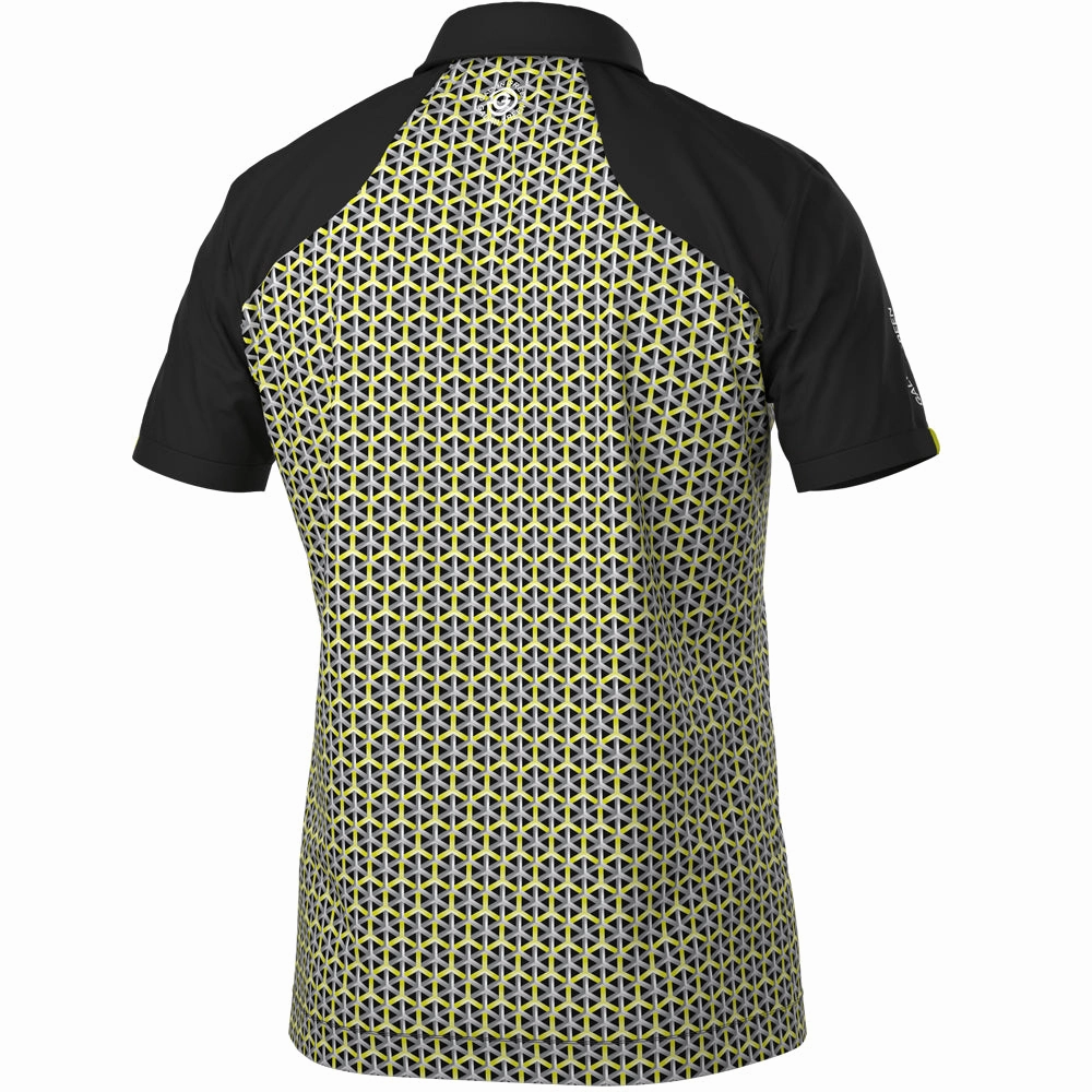 Galvin Green Mio Polo Shirt - Sunny Lime/Black AntiStaticLining Subtle Logo Placement