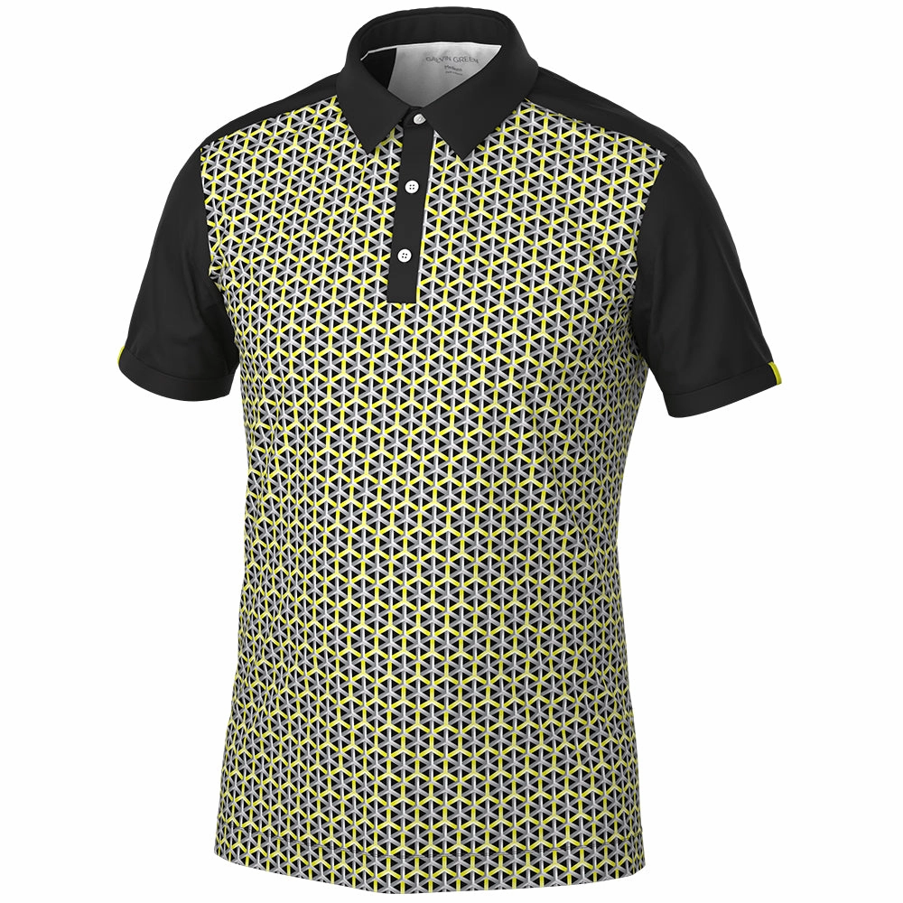 Galvin Green Mio Polo Shirt - Sunny Lime/Black Comfort and Breathable Pocket Reinforcement