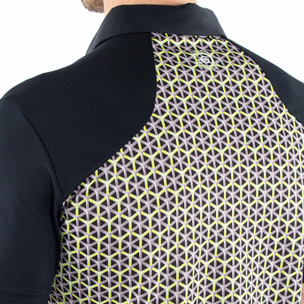Active Look Eco Friendly Fabric Galvin Green Mio Polo Shirt - Sunny Lime/Black