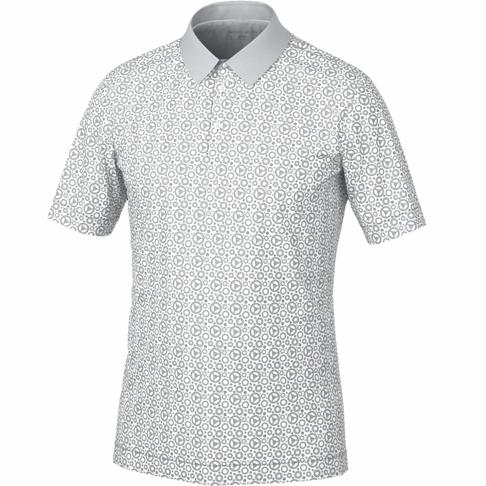 Galvin Green Miracle Polo Shirt - White/Cool Grey Everyday Layer
