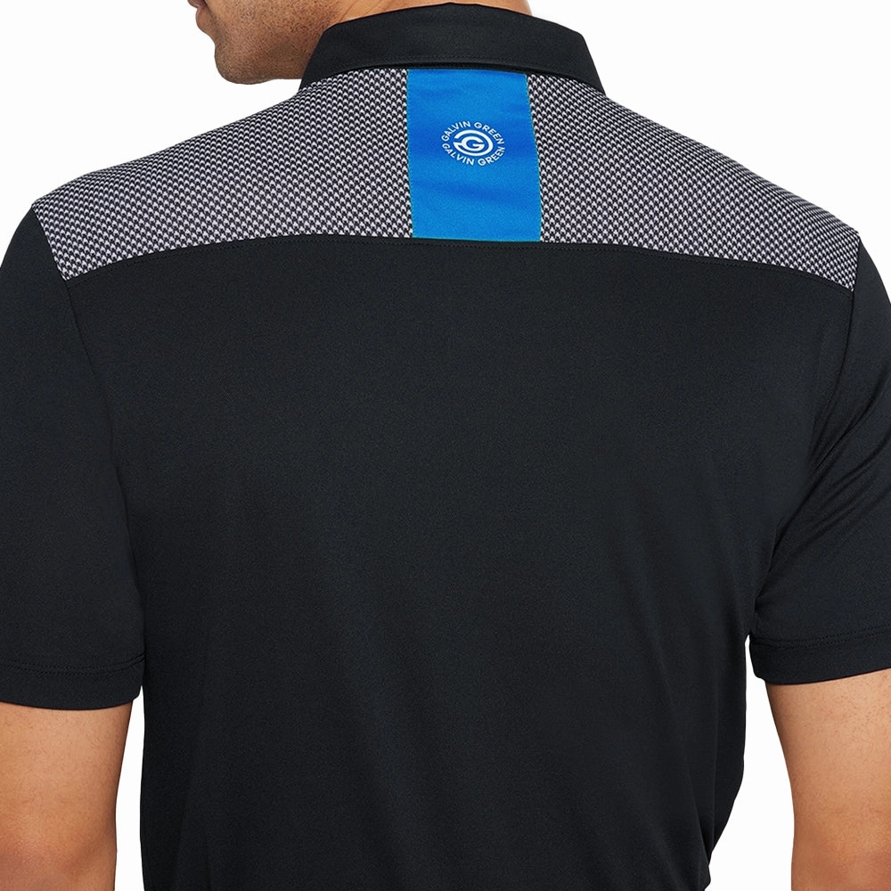 Pocket Detailing Comfortable apparel Galvin Green Miran Polo Shirt - Black/Royal Blue