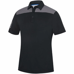 Galvin Green Miran Polo Shirt - Black/Royal Blue Scoop neck Casual Elegance