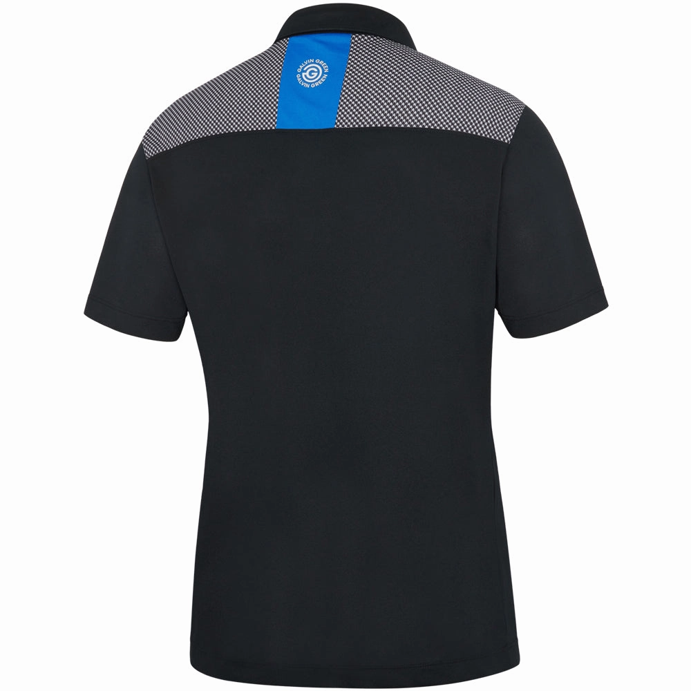 Galvin Green Miran Polo Shirt - Black/Royal Blue Versatile Comfort Style Cozy Look