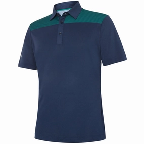 Galvin Green Miran Polo Shirt - Navy/Golf Green dry cleanable Reversible Design Concept