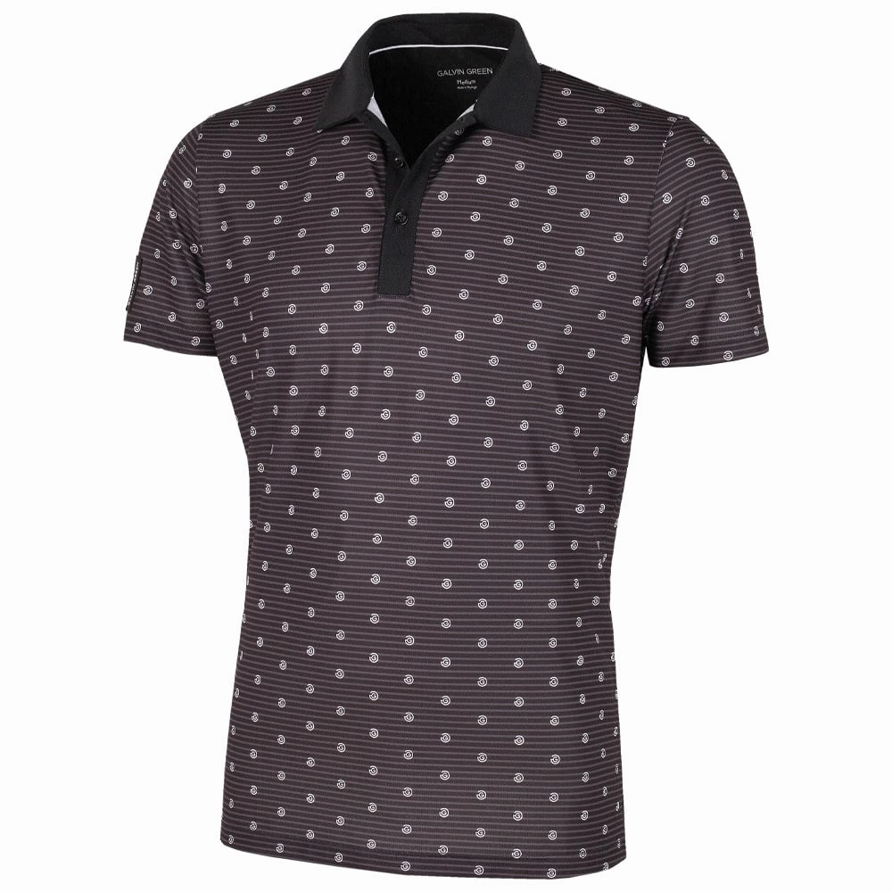 Minimalist Look Best Seller Galvin Green Monty V8  Polo Shirt - Black/White