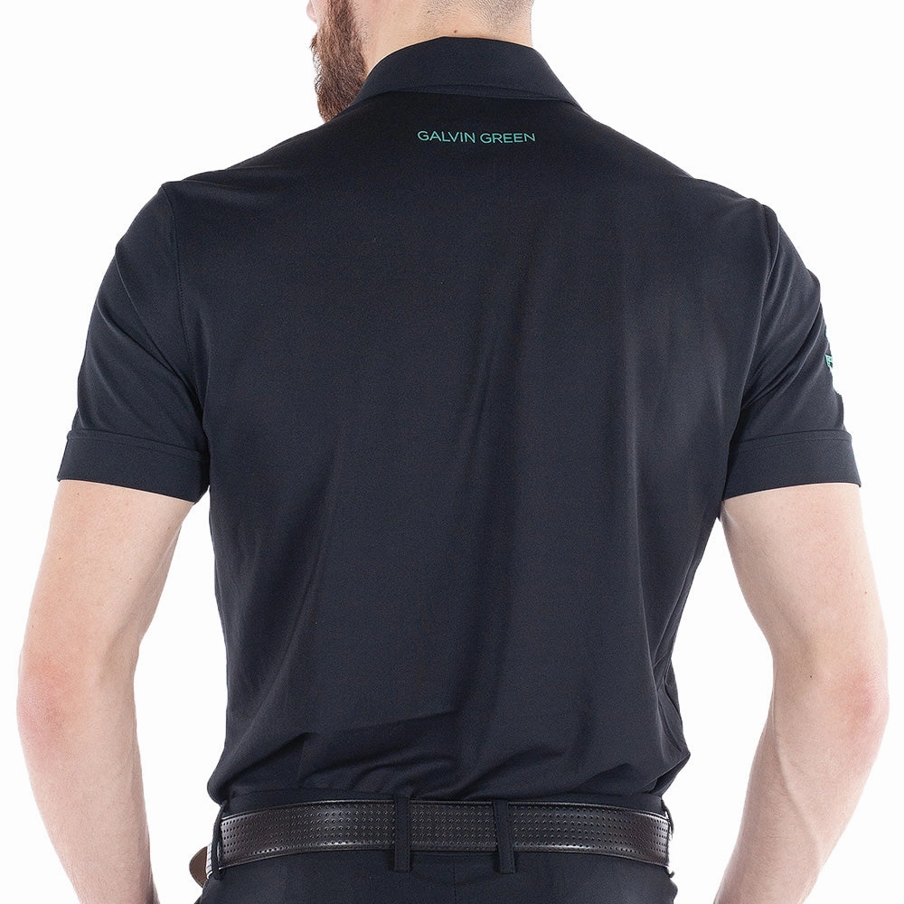 Set In Sleeve Galvin Green Morton Polo Shirt - Black/Green