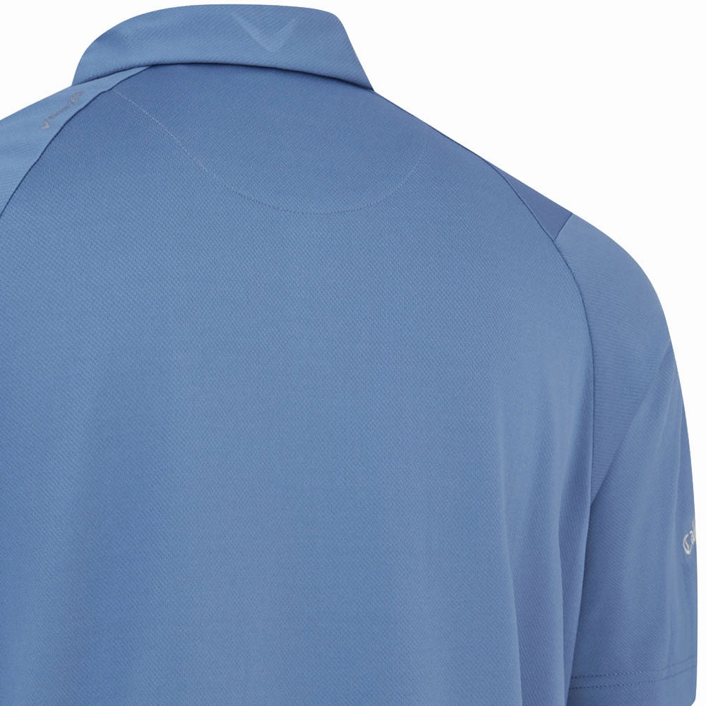 Callaway Swing Tech Solid Print Polo Shirt - Blue Horizon Sporty Style Wear
