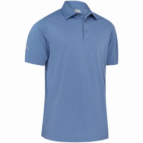 Callaway Swing Tech Solid Print Polo Shirt - Blue Horizon Minimal Comfort Wear Summer Style