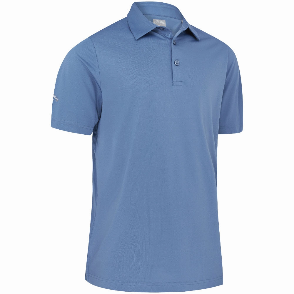 Callaway Swing Tech Solid Print Polo Shirt - Blue Horizon Minimal Comfort Wear Summer Style