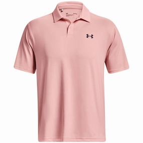 TemperatureControl Fabric V neck elegance Under Armour T2G Polo Shirt - Pink Fizz
