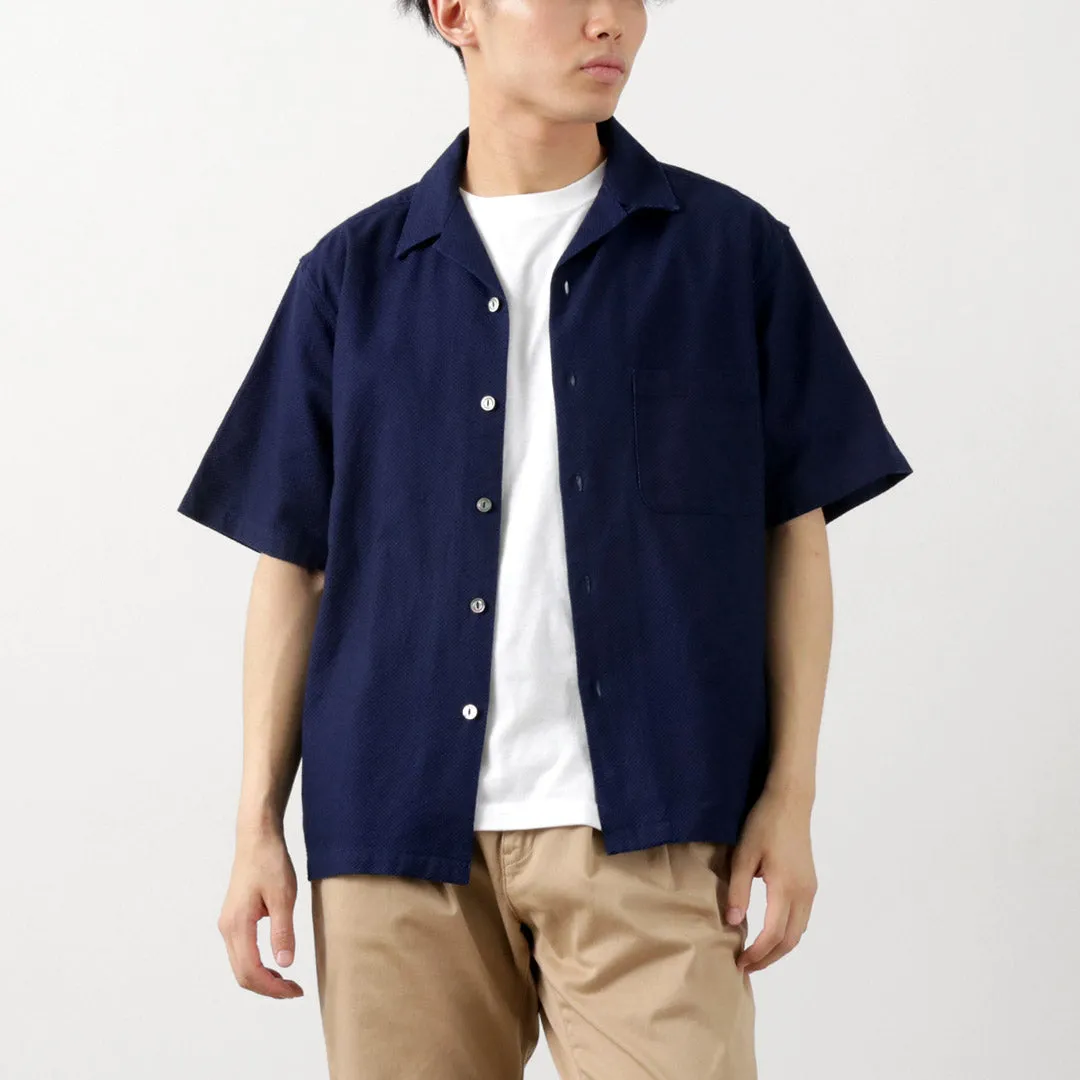 Elegant Finish Durable Thread Construction FOB FACTORY / F3500 Indigo Holiday Shirt