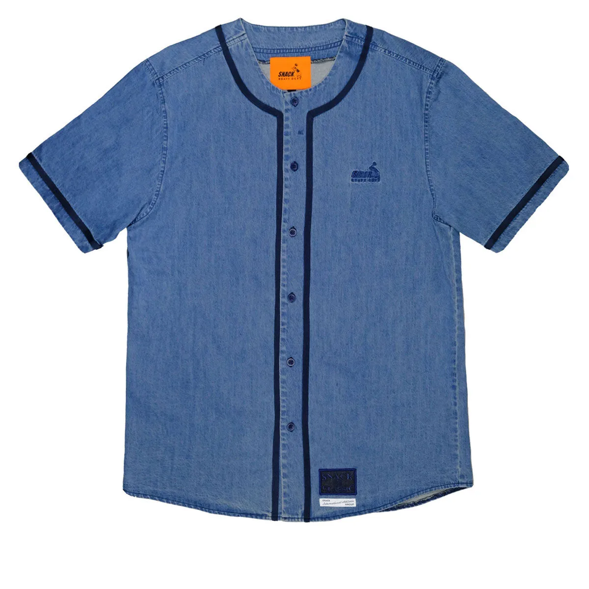 Snack Don??t Ask Baseball Jersey - Denim Durable Material