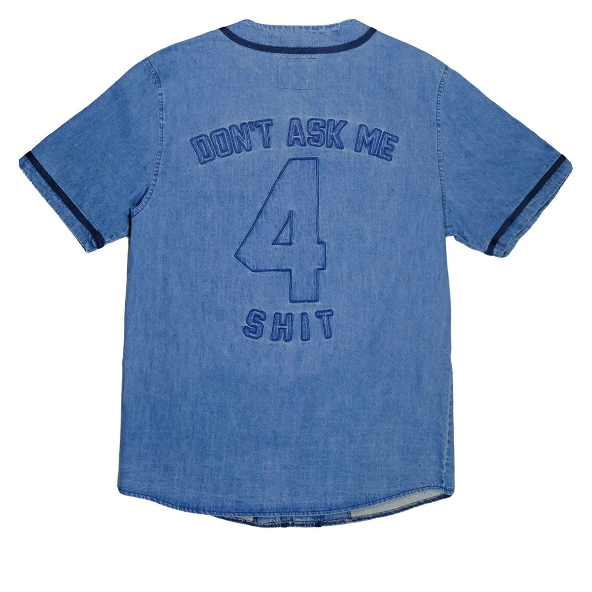 Networking Session Evening Elegance Snack Don??t Ask Baseball Jersey - Denim