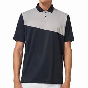 Oakley Divisional Colour Block Polo Shirt - Blackout MoistureWickingFabric Slim Fit Cut