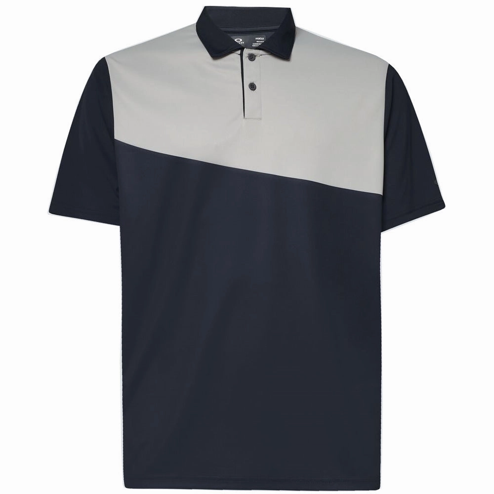 Oakley Divisional Colour Block Polo Shirt - Blackout Casual and Soft Retro Style
